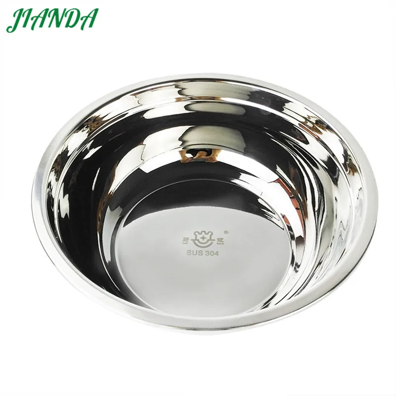 JIANDA High Quality Stainless Steel Soup Bowls Multi function Round Soup Pot Soup Plate Dishes
