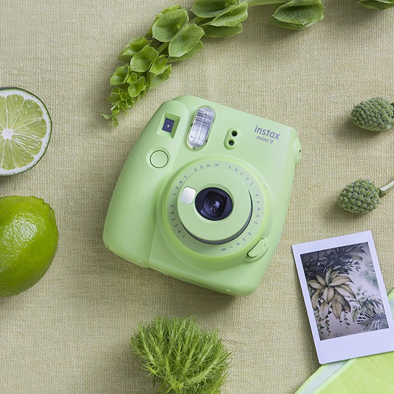 Fujifilm Instax Mini 9 Lime Green мгновенная камера+ Fuji 60 пленка для фото простая белая кромка