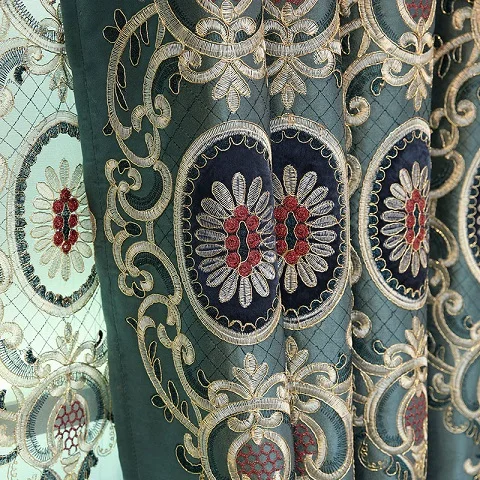 Занавеска роскошный европейский стиль занавеска s с балдахином жаккардовая занавеска s для гостиной современная оконная занавеска для спальни кружевная - Цвет: blue curtain