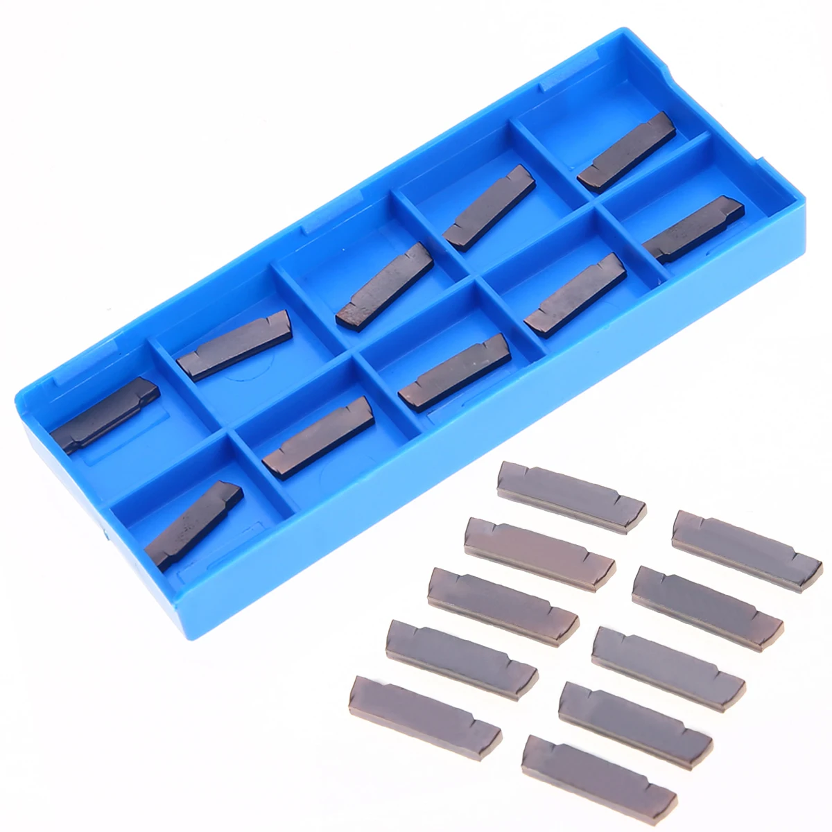 10pcs/set MGMN200-G LDA Carbide Inserts Blades Grooving Cutting Lathe Tool with Box