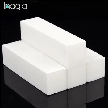 

Inagla 4pcs White Form Nail Buffers File for UV Gel Nail Polish Nail Art Tools Manicure Pedicure Sanding Nail File Buffer Block