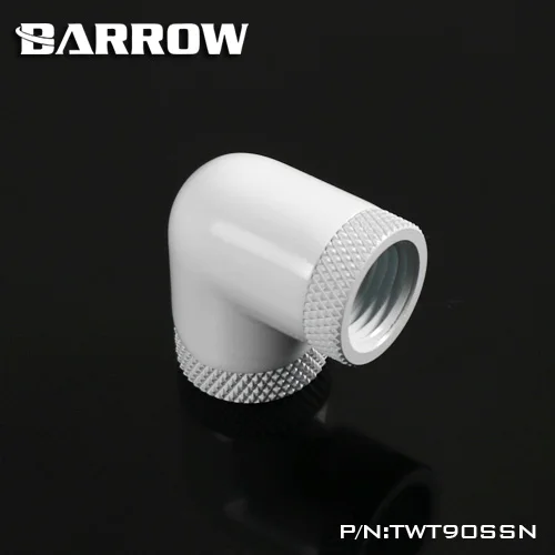 Barrow Black Silver G1/4 ''thread 90 градусов два поворотных адаптера вращающиеся на