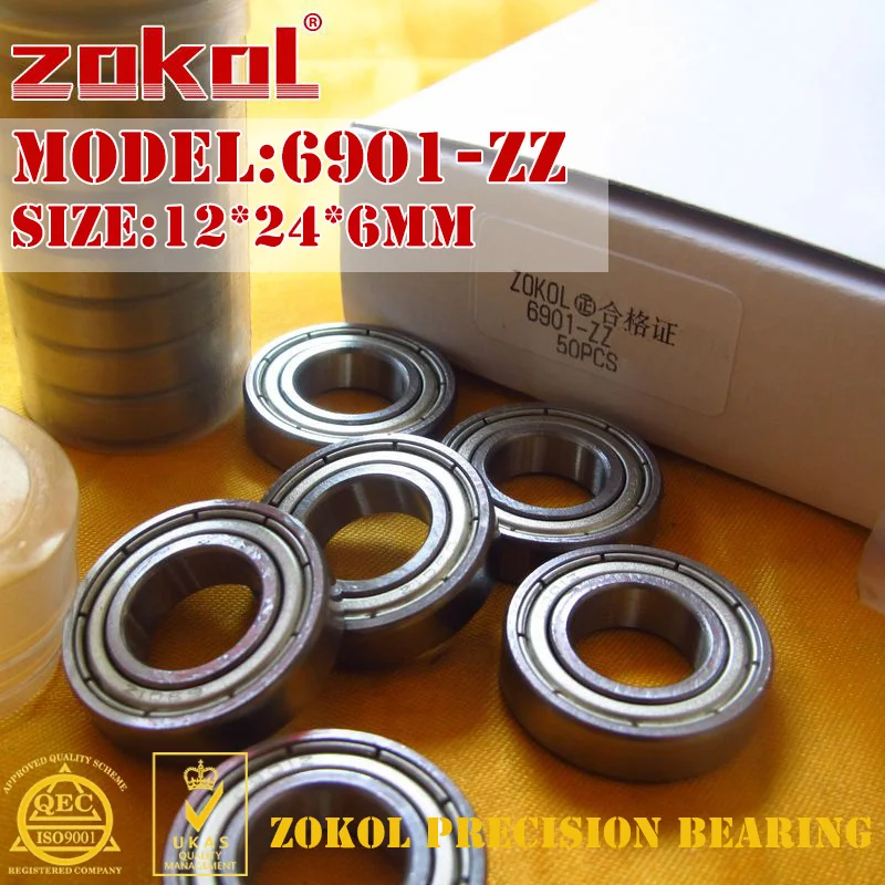 ZOKOL 6901 rs подшипник 2RS ZZ Z1 6901ZZ 6901zz радиальный шарикоподшипник 12*24*6 мм|bearing 6901|bearing