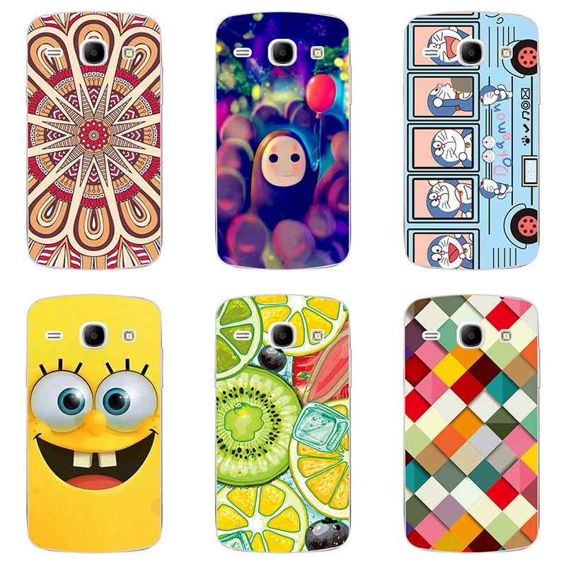 For Samsung Galaxy Core I8260 GT-I8262 soft silicone Case Cover phone shell Colorful printing Painted Flower hard Cases |