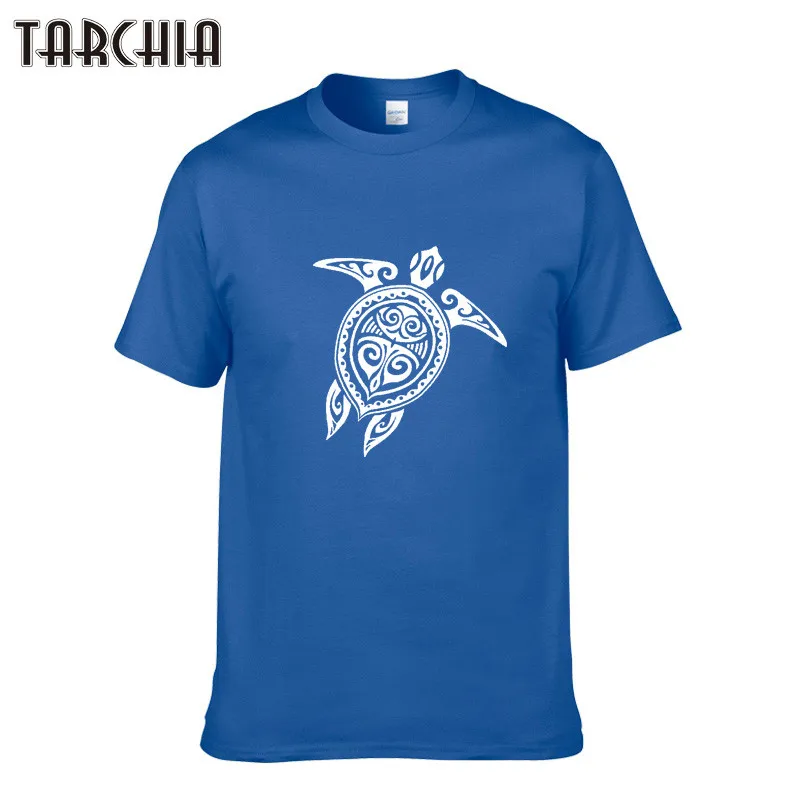 

TARCHIA Men T Shirts Short Sleeve Round Neck Tortoise Cartoon Printed New Arrival Male Tees Casual Boy T-Shirt Tops
