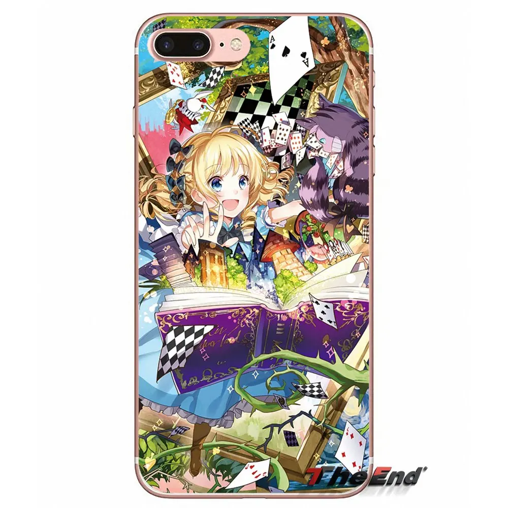 Для Apple iPhone X 4 4S 5 5S SE 5C 6 6S 7 8 Plus 6Plus 7plus 8plus Fundas Coque Tattooed Alice in Wonderland мягкий