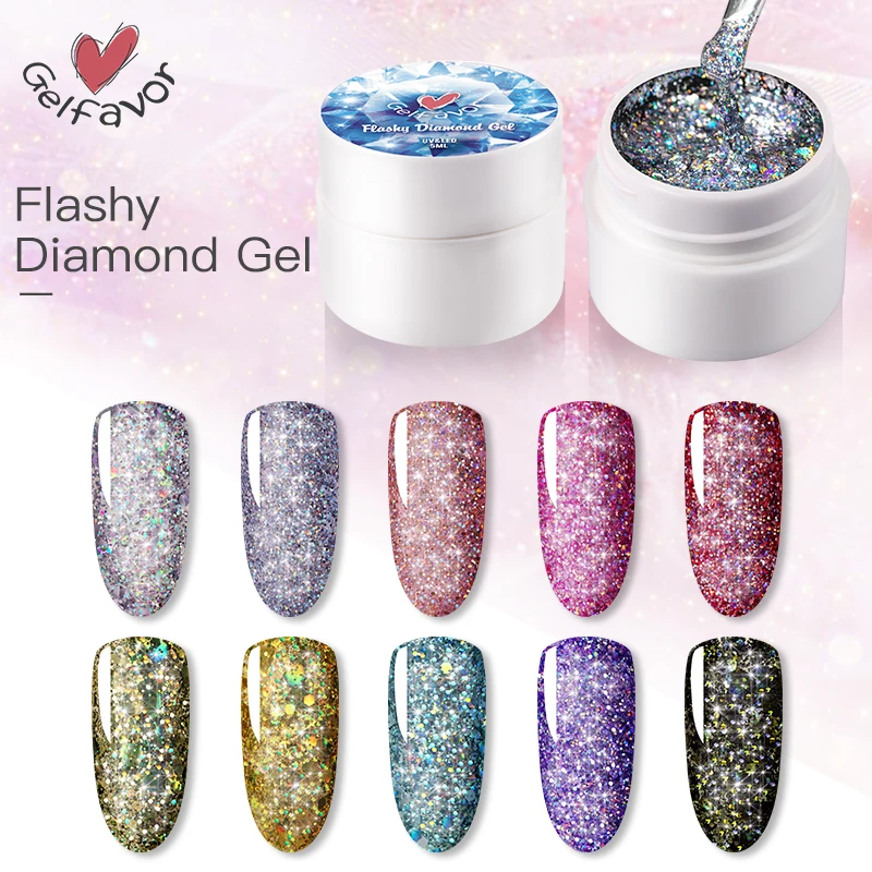 Gelfavor Nail Gel Polish Diamond Painting Varnish Gel Nail Varnish Hybrid Gellak Base Top Semi Permanent Primer All For Manicure