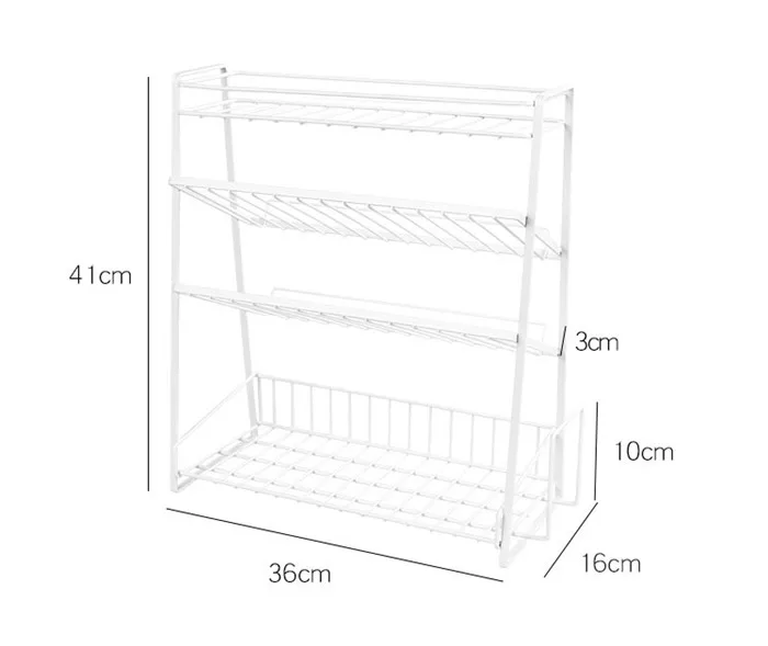 Кухонные специи полки для хранения для ванной комнаты полка для туалетных принадлежностей мульти-функциональное железо арт держатели к полкам организация по поставке товаров для дома - Цвет: Белый