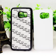 Для Samsung Galaxy S6 S7 egde S8 S9 плюс 2D сублимации металлическими вставками и клей резиновый TPU+ PC чехол чехол