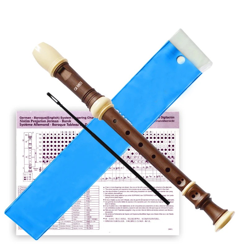 Soprano Recorder Flute Wood 8 Hole High Pitch C German Style Professional Woodwind Instruments