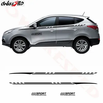 

Car Body Sticker Racing Sport Graphics Auto Waist Line Decor Decal Exterior Accessories Decal For Hyundai Creta Tucson IX35 KONA