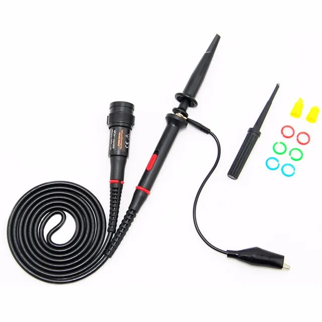 Best Price 1X 10X P2200 200MHz High Precision Oscilloscope Probe Alligator Test Clip with Adjustable Attenuation Rate Probes