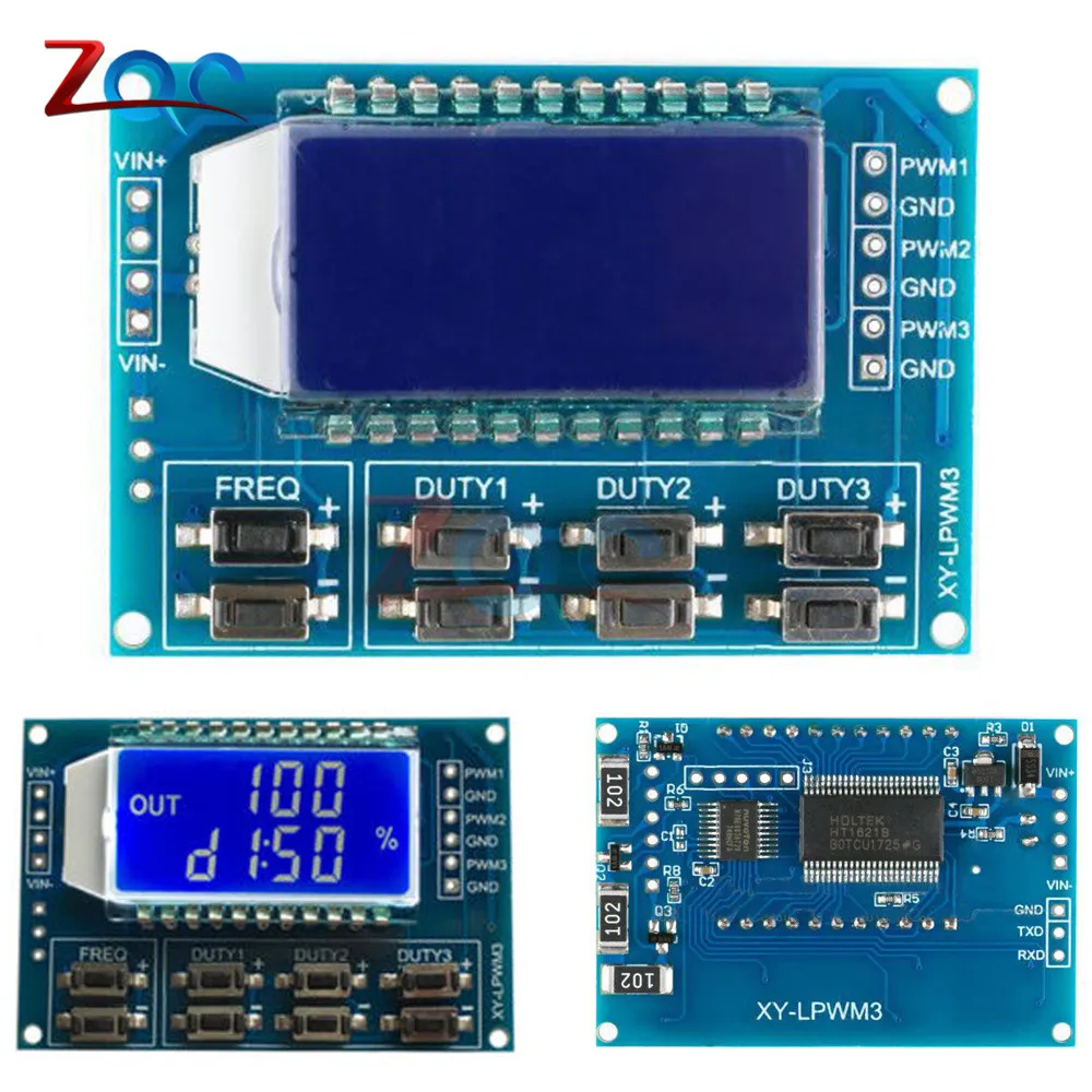 1Hz-150 кГц Отношение сигнал/генератор PWM частота импульсов рабочий цикл регулируемый модуль ЖК-дисплей Дисплей 3,3 V-30 V PWM плата Модуль гибкий кабель