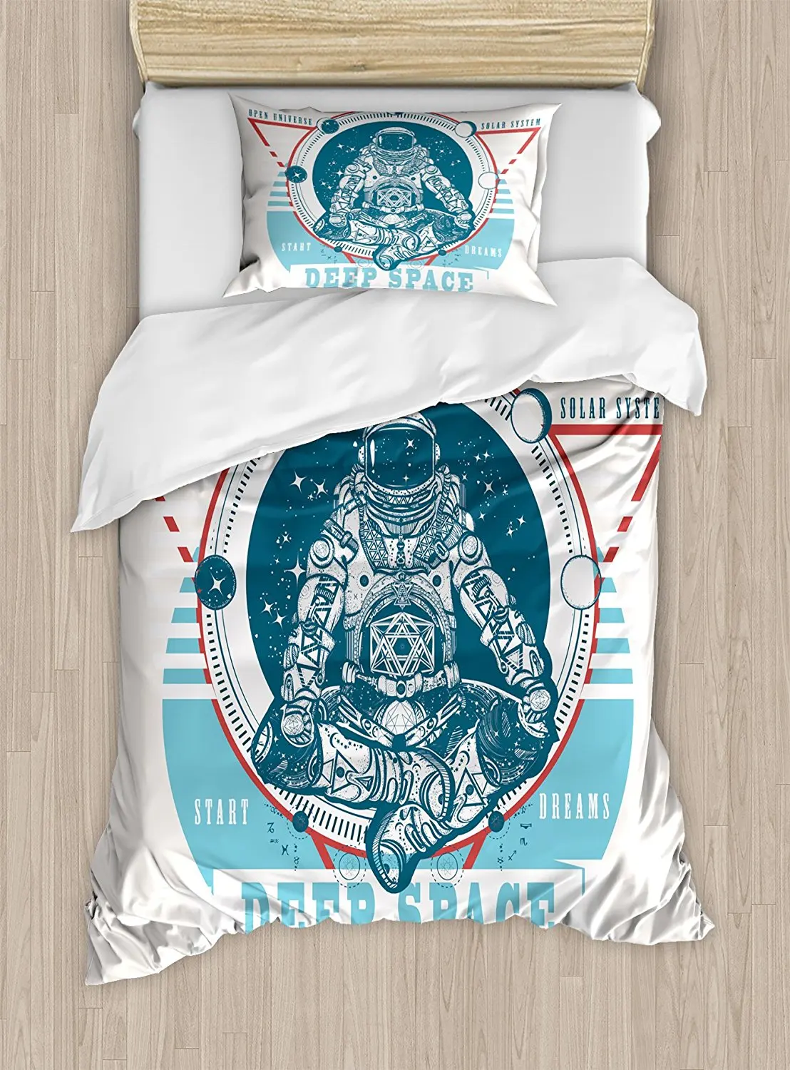 Moon Phases Duvet Cover Set Deep Space Harmony And Meditation
