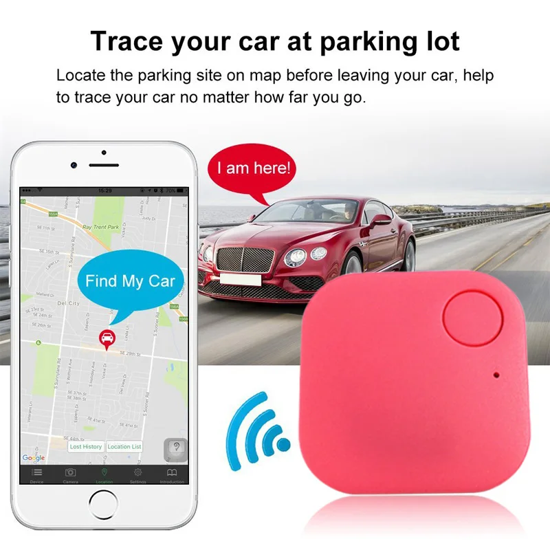 GPS Locator Key Finder Anti Lost Tracker Anti Lose Tracker Item Locator Anti Lost Locator Key Chain Locator Smart Wireless Bluetooth 4.0 Tracker Elderly Child Pet Wallet Key Car Bags Suitcase Anti Lost Alarm Finder EM88