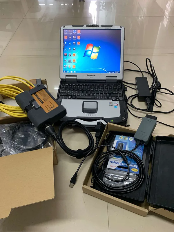 Escáner de disco duro 2in1 para bmw icom a2 b c con software icom de 201905 v y vas5054a vas 5054a