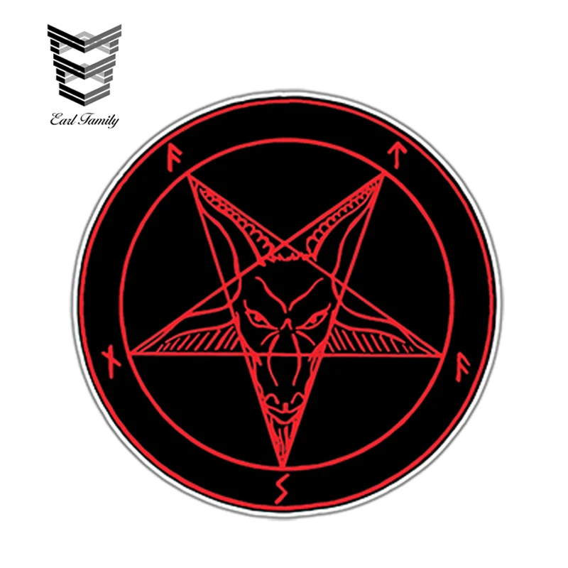 EARLFAMILY 13 см x Sigil of Lucifer сатаны дьявол зла ад бампер виниловые наклейки в виде
