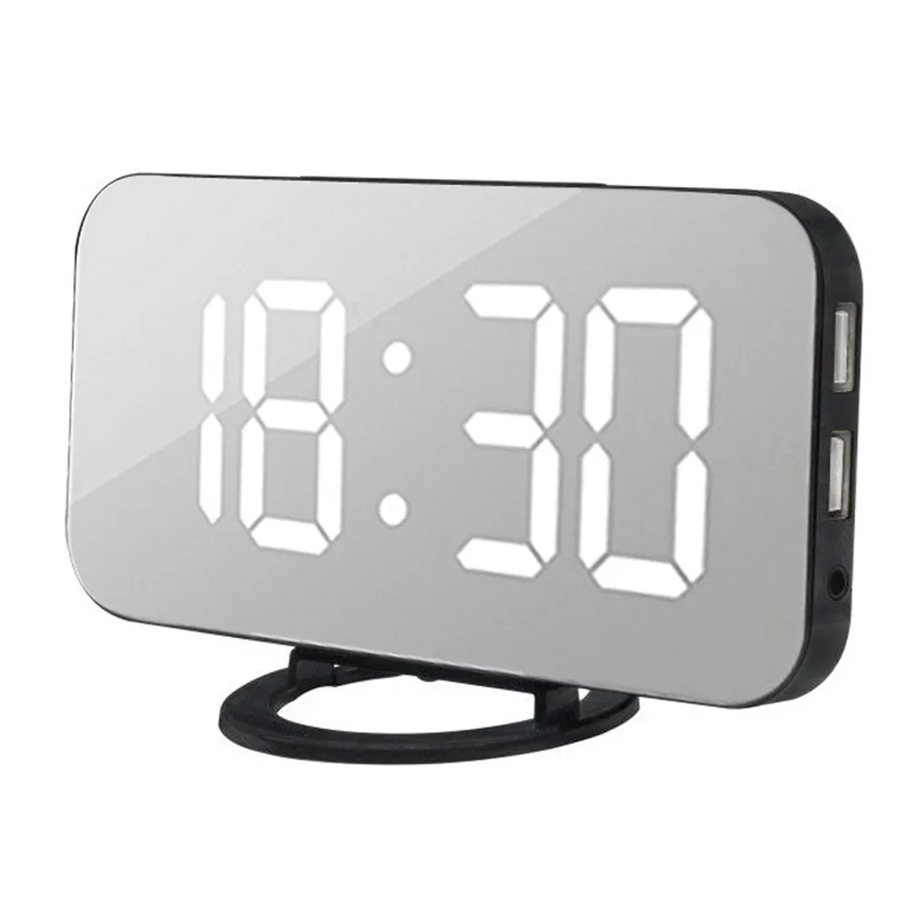 LED Digital Alarm Clock With USB Port For Phone Charger Touch Activited