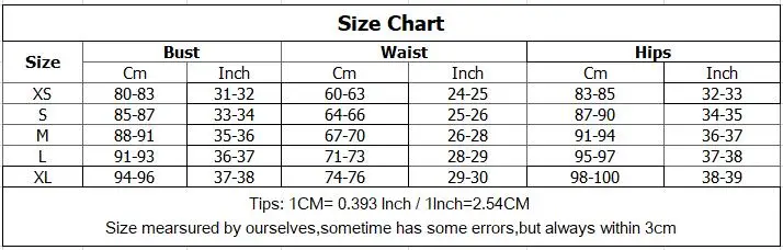 Win Size Chart