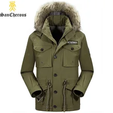 Высокое качество повседневные мужские теплые пальто с карманами и капюшоном зимняя куртка с меховым воротником мужские парки размера плюс M-4XL