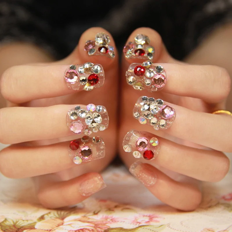 Кристаллы для ногтей OSHIONER разных размеров, Стразы для ногтей, Стразы для ногтей, 3D украшения, драгоценные камни