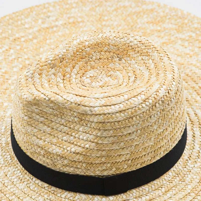 13cm Big Brim Straw Sun Hats for Women Men Beige Black Wide Brim Jazz Hats Sun Protection Beach Hat Derby Church Summer Fedoras