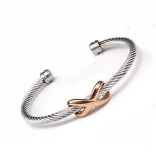 Фирменный дизайн, открытые бусины, для мужчин и женщин, браслеты с подвесками, классические браслеты-манжеты из нержавеющей стали, модные ювелирные изделия