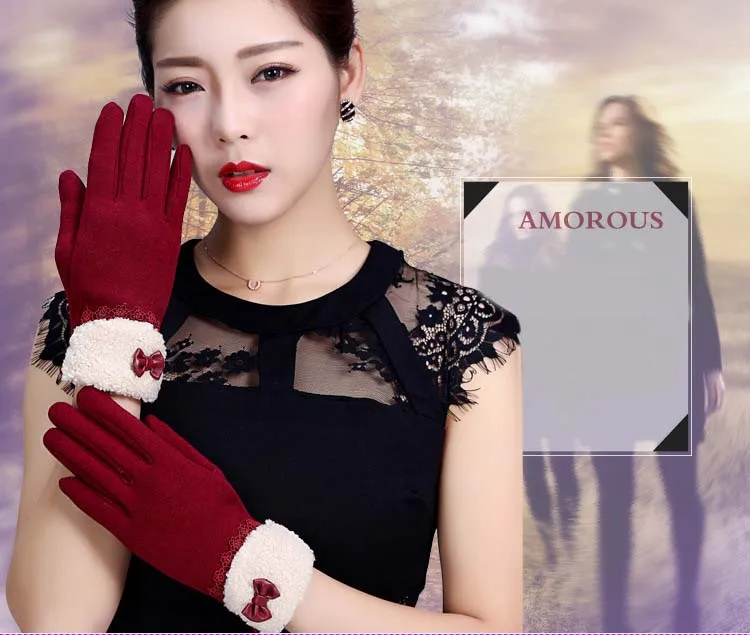 GLV805B The new touch screen font b gloves b font female outdoor sports bike driving font