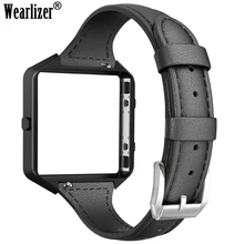 Genuine Leather Watch Band For Fitbit Blaze Replacement Band +Metal Frame Wrsit Band for Fitbit Blaze Smart Watch Strap v moro genuine leather watch band for fitbit blaze replacement band metal frame wrist strap for fitbit blaze