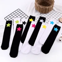 Kids Knee High Socks Girls Boys Football Stripes Cotton Sports School White Socks Skate Children Baby Long Tube Leg Warm 5