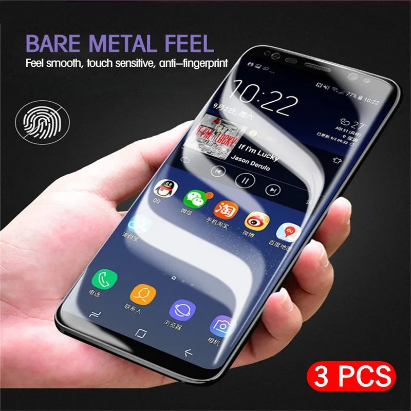 3 шт./лот 3D мягкая ПЭТ-пленка для Samsung Galaxy S20 S10 S8 S9 плюс S7 edge Note 8 9 Защитная пленка