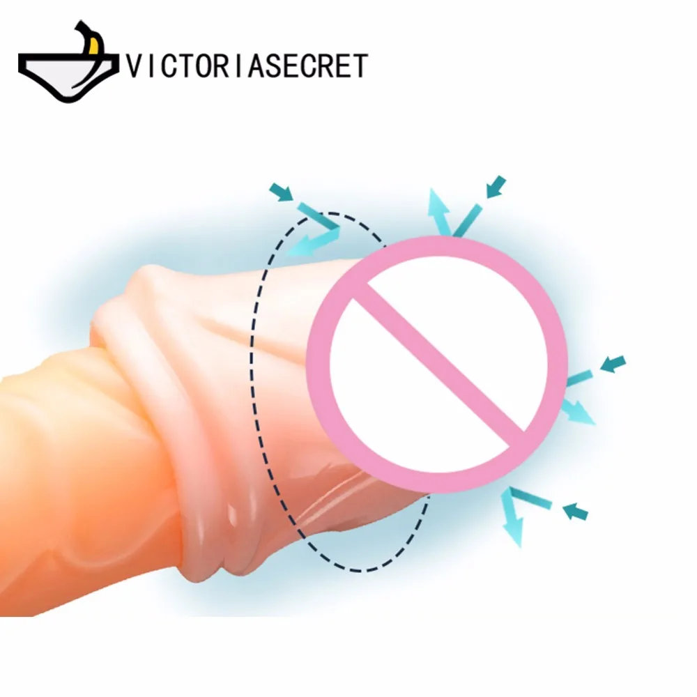 2 Pcs Glans Cock Ring Men Silicone Penis Sleeve Extension Condom Adult Sex Product Erotic Toys Dick Condoms For Men Sex Toys