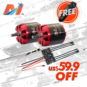 شراءMaytech بيع الكهربائية سكيت عدة 50A المزدوج ESC القائم VESC المزدوج وحدة تحكم المحرك 6365 Sensored المحرك