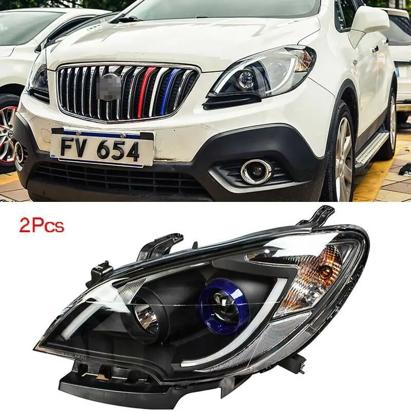 Dynamic Turn Signal LED Headlight DRLs Bi Xenon Projector Lens Fit For