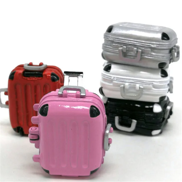 1PCS Cute Travel Suitcase Luggage Dollhouse Miniature My mini Luggage