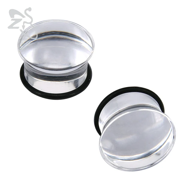 Details about / 20PC Plugs Single Flare Acrylic Ear Gauges Expander O-Ring Piercing Jewelry E559