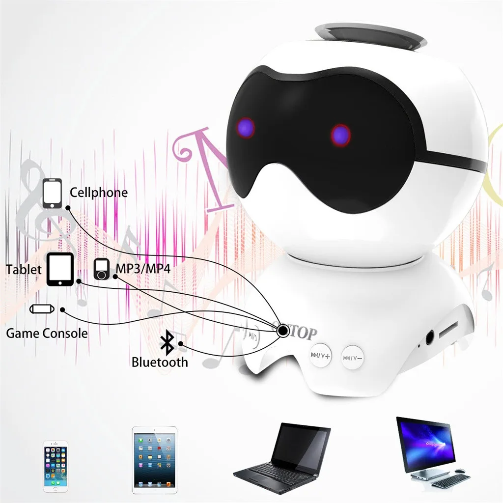 

Sound for Space Dog Desktop Intelligent Stereo Robot Bluetooth Speaker Noise Cancelling Hands-free Call Robot Speaker
