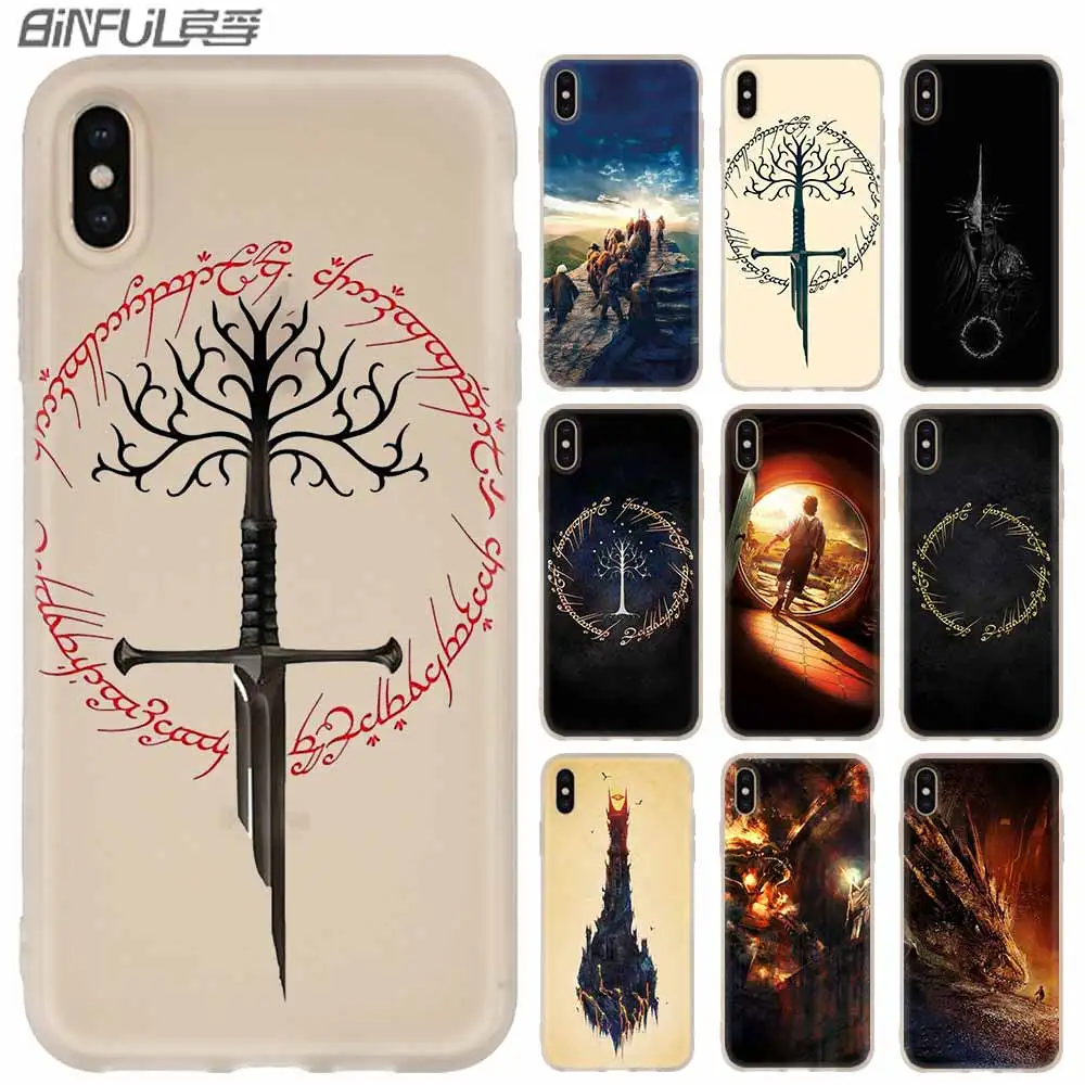 

Soft Cover Case FOR iPhone 11 Pro 2019 X XS Max XR For iPhone 5 5S SE 6S 6 4 4S 7 8 Plus Lord of The Rings the one ring