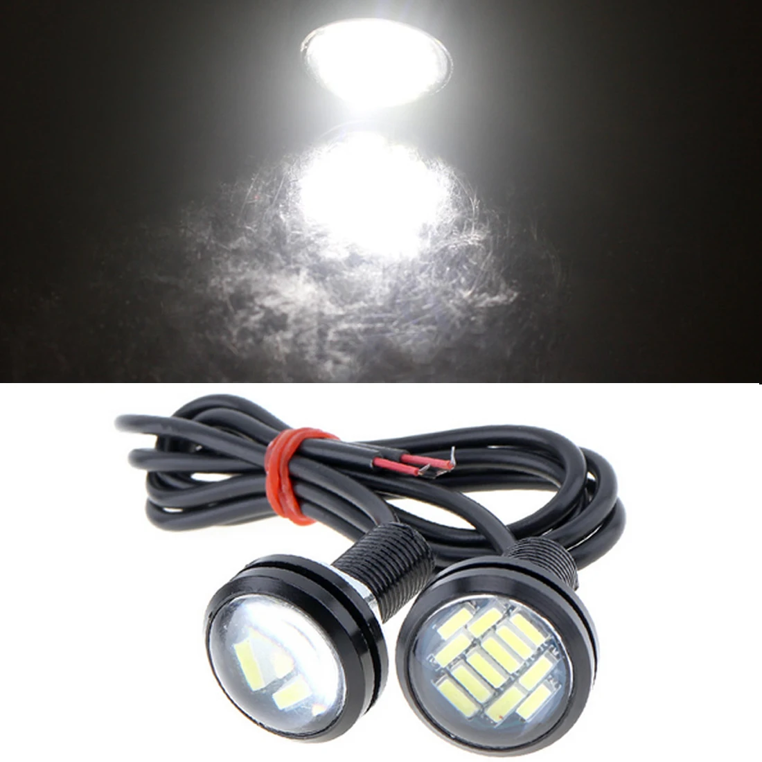 

Tonewan New Arrival 1Pcs Motorcycle LED License Plate Light Bulb Motocross SMD LED 12V Front Lamp DRL Running Light Turn Signal