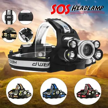 

Sumxi 5Modes T6 LED Headlamp USB Rechargeable Fishing Headlight Telescopic Zoom Flashlight For Outdoor Camping Hiking Headlamps