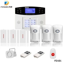 Беспроводная GSM сигнализация 433 МГц домашняя охранная сигнализация дверной датчик движения сигнализация Android IOS приложение домофон сирена