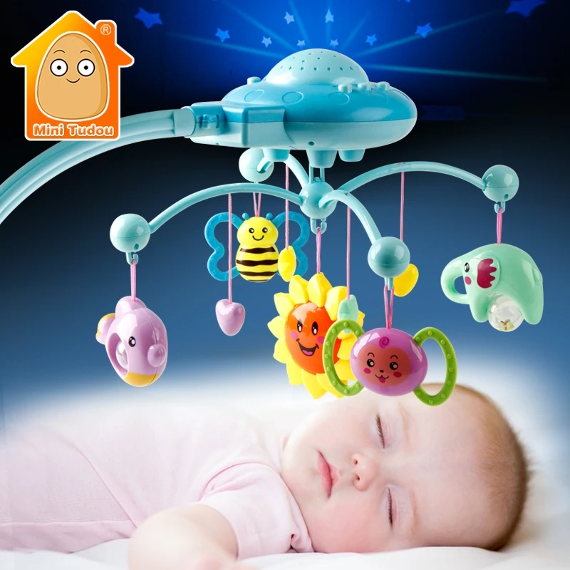 

Baby Rattle Infant Toys For 0-12 Months Crib Mobile Bed Bell With Music And Sky Stars Projection Early Learning Kids Toy