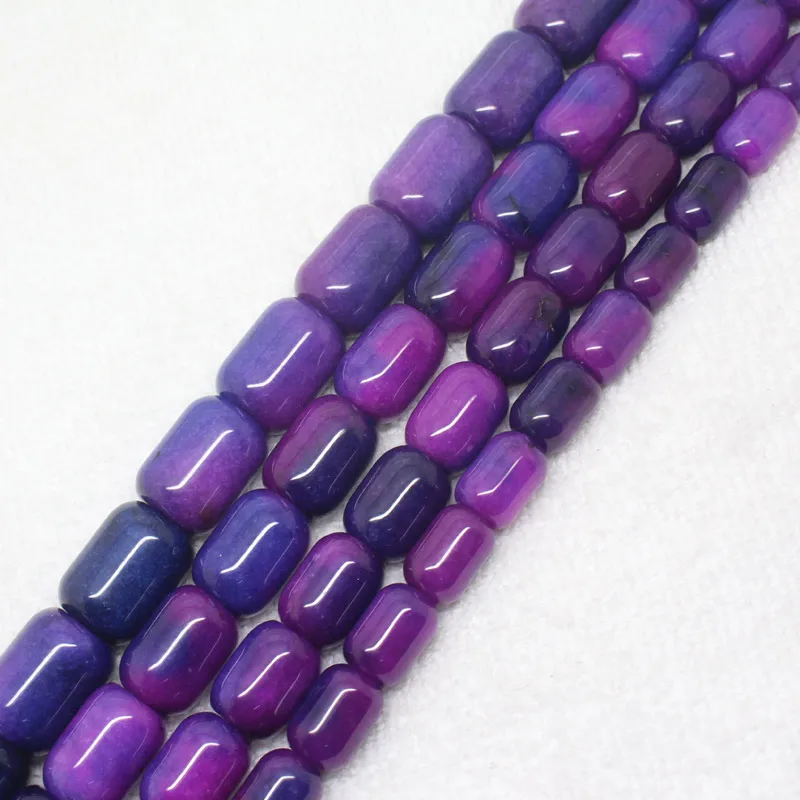 

10x14-15x20mm Purple Blue sugilite Jades Tube Barrel DIY Loose Beads 15"
