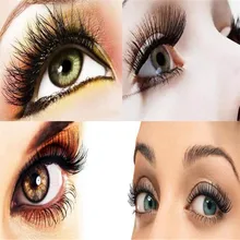 Новые 1 пара натуральные длинные ручной работы самоклеющиеся накладные ресницы многоразового применения расширение для профессионалов de30de14