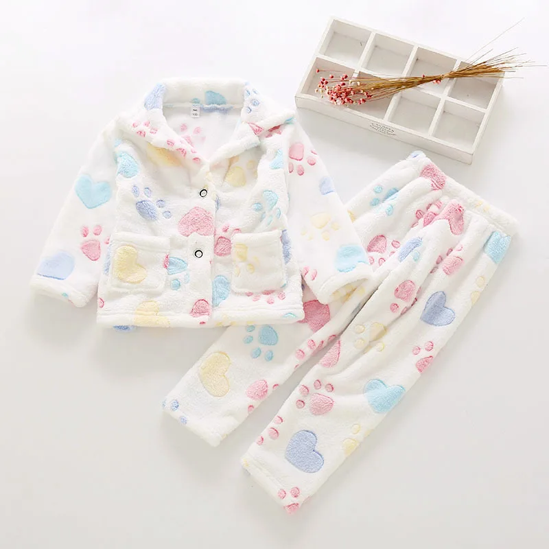 

lovely baby clothes children sleepwear pajamas kids winter boys girls set clothing nightwear homewear flannel autumn nightgown