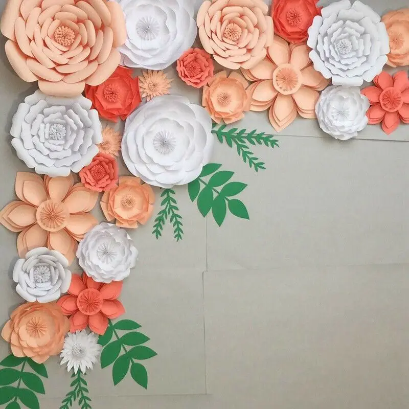 NEW Paper Flower Backdrop Wall Giant DIY Rose Flowers Wedding Party Decor 30 cm