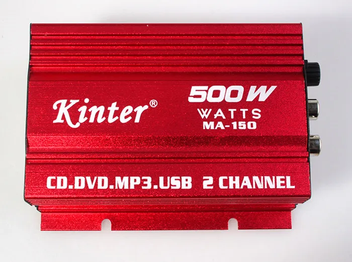 

Kinter Auto Power Subwoofer Amplifier Car Audio Stereo Amplifier Hi-Fi 12V 2CH USB Mini Digital Motorcycle / Boat /MP3/MP4/CD