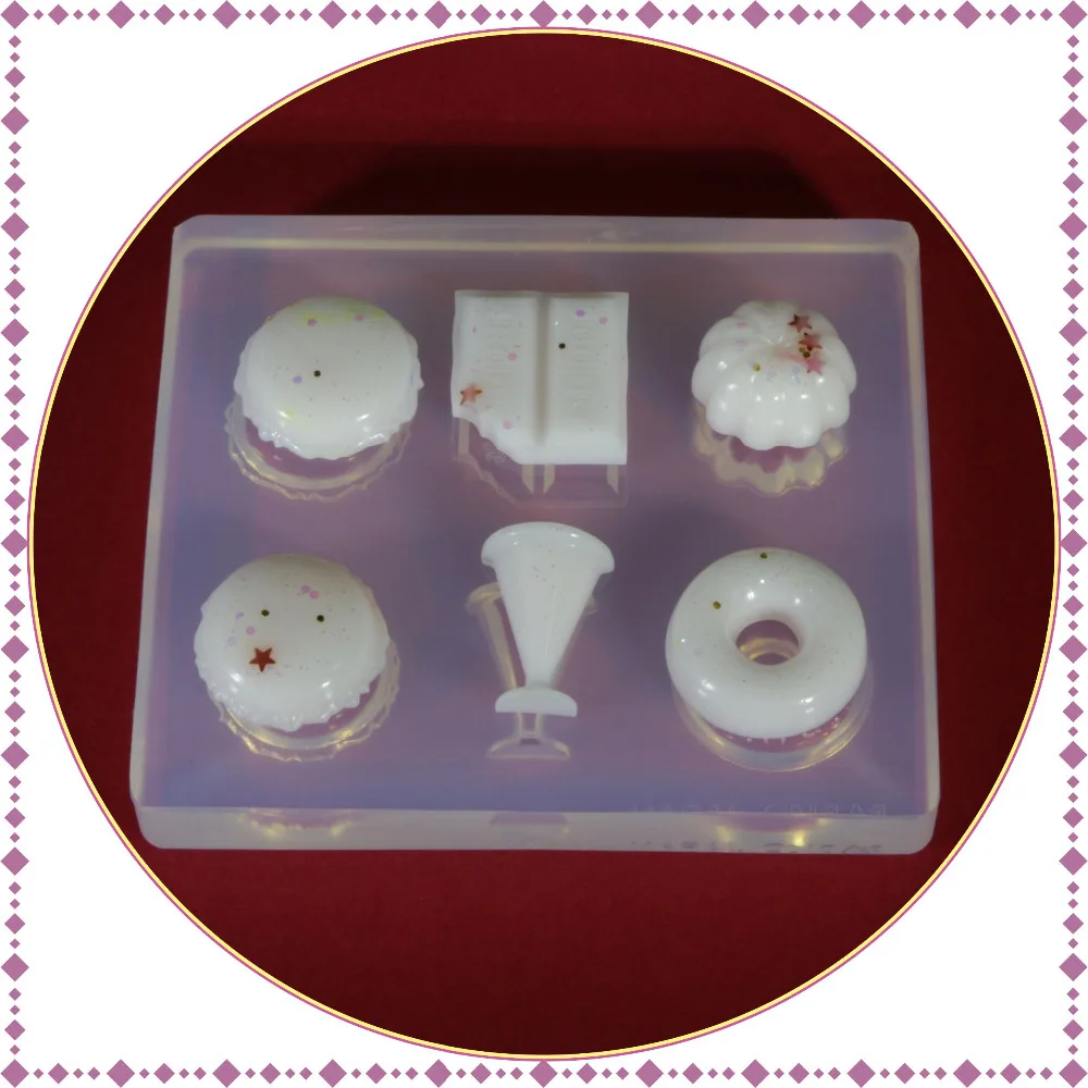 Cup of donuts Liquid silicone mold DIY resin jewelry pendant necklace