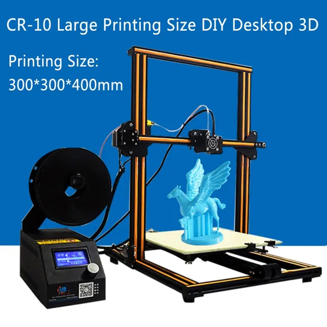 Cheap (Ship DE) CR-10 Professional Large Printing Size DIY Desktop 3D Printer 300*300*400mm Printing Size PLA Filament with Heated Bed