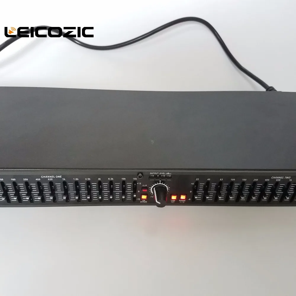 Leicozic eq215 двойной 15 полосный графический эквалайзер 1U 1" монтируемый в стойку блок эквалайзер eq215 стерео эквалайзер Профессиональная звуковая система